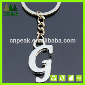 Personnalisé en métal en alliage de zinc alphabet lettres" g" keychains - Product Image 1
