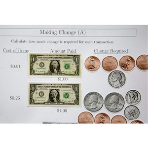 Etichette Adesive per Monete Americane (Penny, Dime, Quarter) per l'Insegnamento in Classe e a Casa - Product Image 2