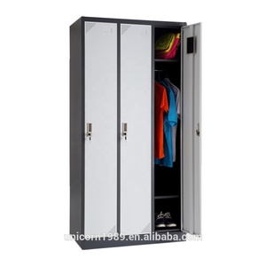 Prix bon marché Vente en gros Combinaison durable d'armoires en acier froid <span class=keywords><strong>Casier</strong></span> de salle de sport <span class=keywords><strong>Vestiaire</strong></span> du personnel Armoire métallique à 3 portes - Product Image 1