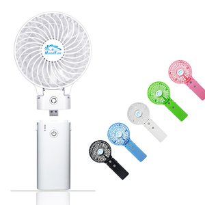 2018 USB Mini Fan Portable 2000mAh Rechargeable Macarons Handy Fan with Mirror for Travel - Product Image 2