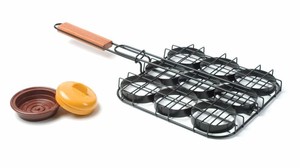 Hamburger <strong>Grill</strong> <strong>Basket</strong>,Steel Wire <strong>Basket</strong> Burger <strong>Basket</strong> Set - Product Image 3