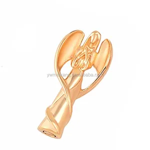 NUOVO Ciondolo Urna per Cremazione Placcato Oro 18K in Acciaio Inossidabile a Forma di Angelo Design Unico Ortodosso Finemente Lavorato - Product Image 1