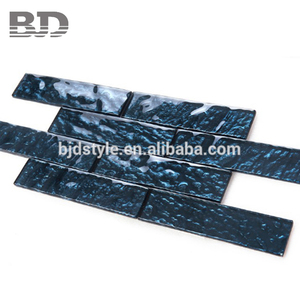 Azulejos de Metro brillantes de cristal con textura rocosa de estilo moderno, decoración de pared de 5mm para baño, cocina, ducha, salpicaduras para villas - Product Image 3