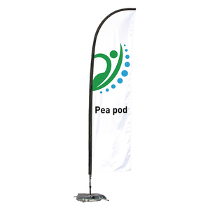 Bandiera Pubblicitaria Personalizzata per Eventi, Bandiera a Coltello, Asta in Alluminio, Stampa a Trasferimento Termico su Tessuto - Product Image 4
