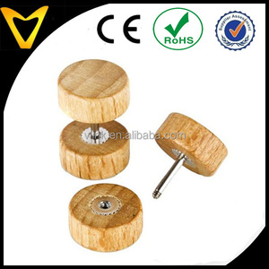 8mm <span class=keywords><strong>Bois</strong></span> Fantaisie Boucles D'oreilles 2023 Tricheur <span class=keywords><strong>Faux</strong></span> Bouchons D'oreille Jauges Illusion Vis Stud Boucles D'oreilles - Product Image 3