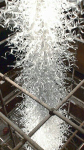 Lámparas de techo de cristal transparente moderno, accesorios grandes de arte soplado a mano para hoteles, candelabros, luces colgantes pequeñas - Product Image 3
