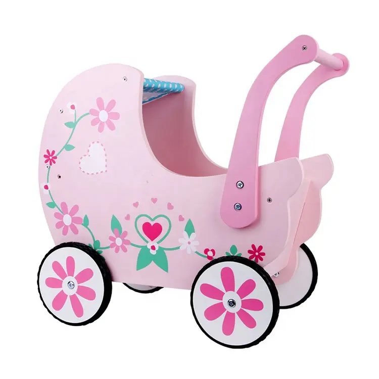 쇼핑 카트 교육 Baby 유모차 년 초 학습 Pink Baby 나무 Toy 워커 (karen walker)
