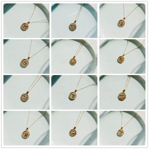 MO-N2019003 MoyaMiya 2019 nouvelle haute qualité plaqué or Zodiaque Pièce Choker Collier Astrologie Mode dames Bijoux collier - Product Image 2