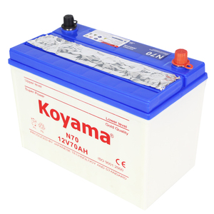 슈퍼 볼트 N70 12V70ah 건조 충전 자동차 배터리 - Product Image 1