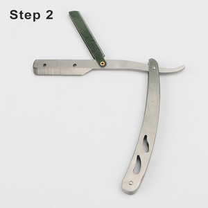 Custom Straight <strong>razor</strong> Handle Barber Straight <strong>Razor</strong>, for Salon Use Folding Metal <strong>Cut</strong> <strong>Throat</strong> Barber <strong>razor</strong> - Product Image 4