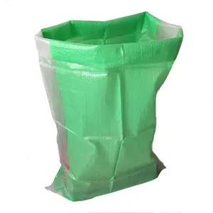 플라스틱 소재 및 PP 플라스틱 유형 밀가루 가방 50kg,BOPP 적층 컬러 인쇄 쌀 가방, 비료 chorcoal 포장 가방