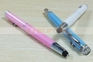 Mini <span class=keywords><strong>penna</strong></span> Touch con punta in gomma morbida 4 in1 con <span class=keywords><strong>penna</strong></span> stilo per Pad per <span class=keywords><strong>telefono</strong></span> cellulare con luce puntatore Laser - Product Image 4