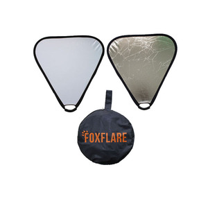 Réflecteur portable 80cm ondulé <span class=keywords><strong>doré</strong></span> blanc 2 en 1 Triangle pour studio photo - Product Image 1