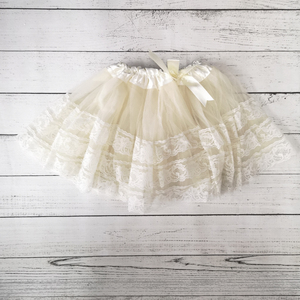 Girls summer superior quality fluffy chiffon tutu skirt for match with Bowknot - Product Image 1