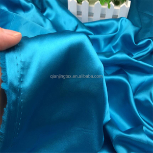 Tela de satén azul para forro, suave, brillante, 100% poliéster, precio barato - Product Image 5