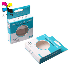 Mini boîte en papier pour cils fabriqué en chine, emballage personnalisé avec fenêtre, livraison gratuite