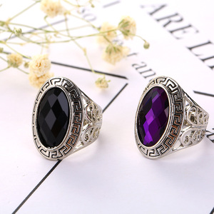 YWMT 2019 Wholesale <strong>Boho</strong> Colorful Crystal Silver Gemstone <strong>Ring</strong> for Women - Product Image 5