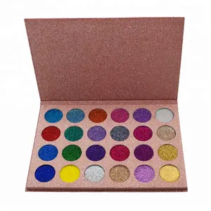 24 renk Lady makyaj kutusu basılı Glitter göz farı paleti ambalaj
