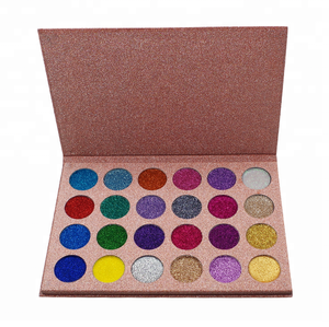 24 couleurs Dame Maquillage Boîte Pressé Paillettes Fard À Paupières Palette Emballage