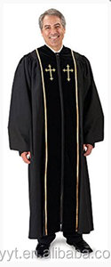 Vestido de sacerdote, vestimentas de Iglesia, diseños de púlpito cruzado de iglesia para uniforme de Iglesia - Product Image 6
