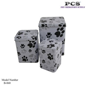 MKY <span class=keywords><strong>Pet</strong></span> kremasyon çömleği köpek Paw baskı teneke Urn - Product Image 4