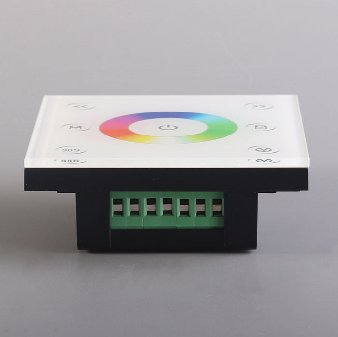 Led Controller 12v P3 12V 24V Wall Mount Panel RGB Led Sync Controller Touch Sensor Light RGB Switch Controller 192W/ 12V 384W/ 24V