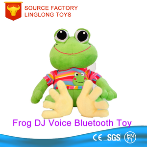 Dibujos animados <span class=keywords><strong>Animal</strong></span> bordado Logo personalizado Peluche Rana juguete Rosa Rana juguetes de peluche - Product Image 5