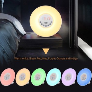 2017 Amazon Venta caliente amanecer reloj despertador con natrural sonido y Radio FM - Product Image 3