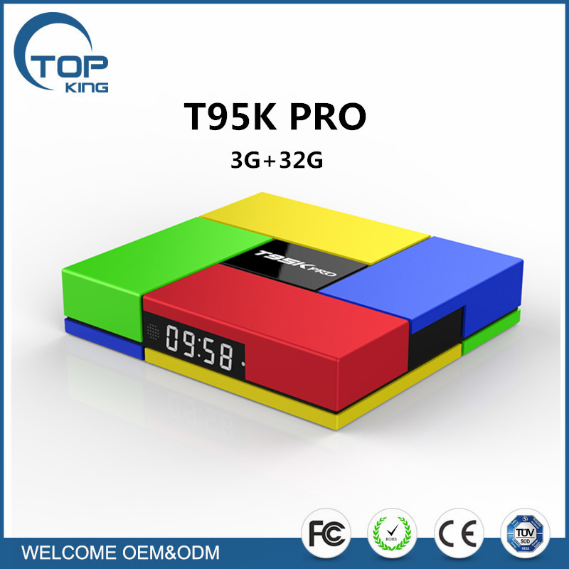 S912 T95K Pro Android TV Box Amlogic Android 6.0 3 GB RAM 32 GB Flash octa-core WiFi 2.4 + 5G 1080p-smart tv box