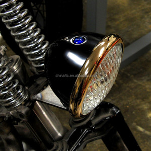 Faro de motocicleta de 4,5 "con luz azul para luces largas para Harley, Chopper,Bobber - Product Image 5