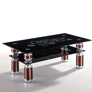 Chinese Designed Modern <strong>Round</strong> Wrought Iron Simple Modern <strong>Small</strong> Apartment Living Room Tempered <strong>Glass</strong> Coffee <strong>Table</strong> - Product Image 1