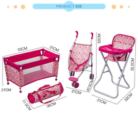 Fei Li Toys Ensemble de poupées de luxe 4 en 1 personnalisé pour enfants, jeu d'imitation, ensemble de jouets pour enfants