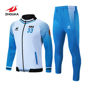 Conjunto Deportivo de Fútbol para Hombre de Alta Calidad Personalizado en Azul Claro, Chándal de Entrenamiento Deportivo de 2 Piezas, Chaqueta de Fútbol para Hombre - Product Image 6