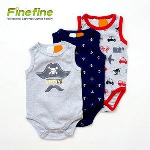 Commercio all'ingrosso estate <span class=keywords><strong>neonato</strong></span> <span class=keywords><strong>neonato</strong></span> 100% cotone lavorato a maglia girocollo <span class=keywords><strong>senza</strong></span> <span class=keywords><strong>maniche</strong></span> <span class=keywords><strong>body</strong></span> del bambino - Product Image 2