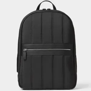 Mochila impermeable negra con logotipo personalizado oem para ordenador portátil, bolsos escolares de viaje para hombre