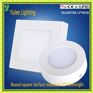 Smd2835 yüksek güç alüminyum alaşım malzeme ticari kapalı ev tavan yüzey monte kare yuvarlak led <span class=keywords><strong>panel</strong></span> ışık
