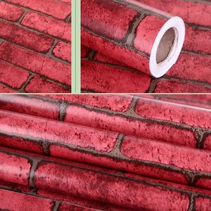 Rosso Mattone Auto Adesivo Scaffale Cassetto Liner Adesivo <span class=keywords><strong>Porta</strong></span> Rurale <span class=keywords><strong>Carta</strong></span> di Contatto - Product Image 3