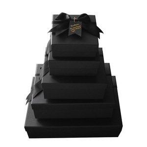 Großhandel hochwertige schwarze Geschenk boxen mit Fliege