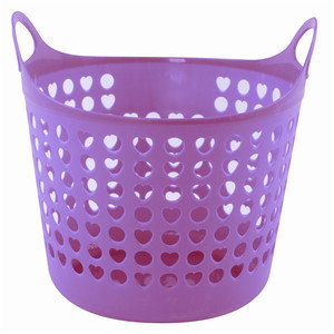 Factory Price Large Plastic Washing Round Folding Laundry Basket