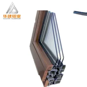 Puerta de aluminio y Marco de ventana de diseño de perfil china top5 perfil de aluminio fabricantes shandong huajian de aluminio