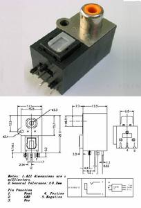RCA quang Jack 25m quang sợi âm thanh Toslink SPDIF ra DLR21R2-D2 - Product Image 6