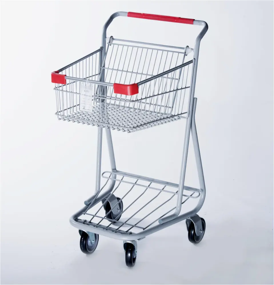 canada style supermarket shopping trolley steel made unfolding shopping cart