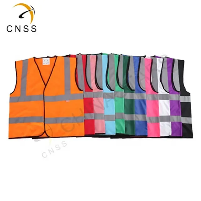 CSV-056 Chinastars Koşu Siyah veya Mor Yansıtıcı Güvenlik Yelek Kenar 11 Renkler Mevcut