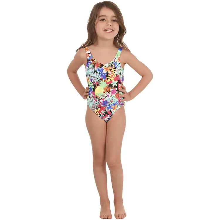 कस्टम डिजाइन बच्चे लड़की फिटनेस पुष्प ठोस बिकनी छोटे से बच्चे एक टुकड़ा beachwear Backless खेल सेक्सी स्नान कपड़ा प्लस आकार