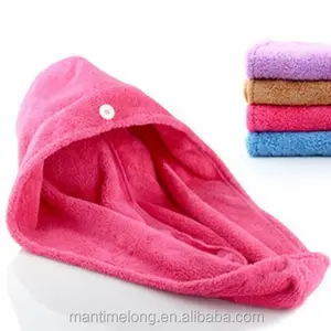 Mercan havlu sihirli kurutma Turban Wrap havlu şapka kap saç kuru hızlı kurutma banyo Salon havlusu