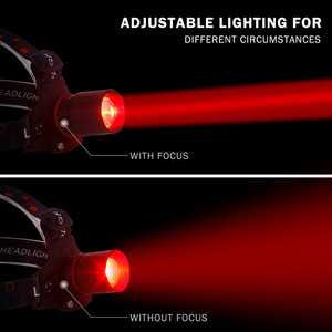 Puissant phare de chasse rouge à led, alimenté par deux batteries rechargeables 18650, meilleures ventes sur <span class=keywords><strong>Amazon</strong></span> - Product Image 2
