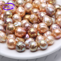 FEIRUN 12-13mm sans trou demi-trou edison baroque réel de culture d'eau douce d'eau douce perles de perles colorées