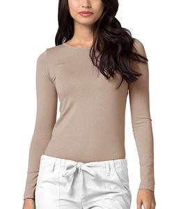 <span class=keywords><strong>T</strong></span>-<span class=keywords><strong>Shirt</strong></span> à manches longues pour femmes, vêtement chinois bon marché, uniforme blanc, sous-vêtements, à col ras du cou, 2020 - Product Image 2
