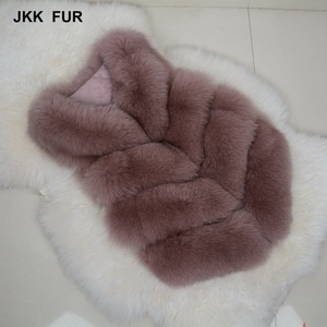 <strong>Women's</strong> 4 Rows Fur Vest Real Soft Thick Fox Fur Waistcoat Lady Winter Genuine Fashion <strong>Gilet</strong> Wholesale / Retail S1677 - Product Image 3