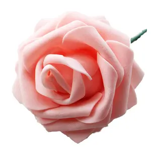 Rosas artificiales de espuma de PE para boda, venta al por mayor